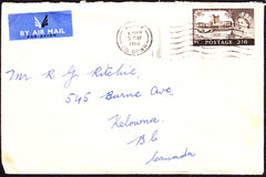 64373 - 1960 MAIL NEWRY (N IRELAND) TO CANADA 2/6 CASTLE ON COVER. Envelope County Down to Kelowna Canada with fine 2/6d castle cancelled NEWRY/Co.DOWN 5 MAY 1960. Scarcer usage from Northern Ireland.
