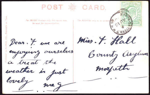 64505 - NORTH EASTERN TPO. KEdVII postcard with ½d yellow-...