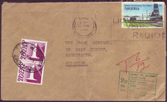 64549 - 1972 UNDERPAID MAIL NIGERIA TO UK. Envelope Nigeria to Warminster w...
