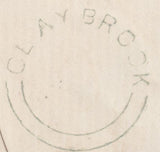 64907 - 1858 LEICS/'CLAYBROOK' UDC. Envelope with letter used l...
