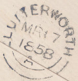 64907 - 1858 LEICS/'CLAYBROOK' UDC. Envelope with letter used l...