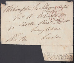 64947 - DEVON. 1824 front Oakhampton to London with good s...