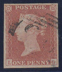 65016 - Pl.164(LG)(SG8). 1852 1d pl. 164 lettered LG, fine...