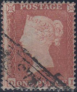 65047 - PL.173(DI)(SG17). Good used 1854 1d pl. 173 S.C.16 let...