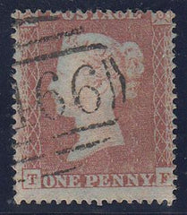 65076 - PL.195(TF)(SG17). Good to fine used 1854 1d pl. ...