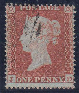 65091 - 1854 die I 1d reserve plate 6 lettered JD S.C.16 (...