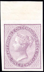 65236 - POSTAL FISCAL IMPRIMATUR. 1856 1d lilac Draft stam...