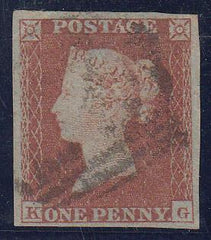 65349 - Pl.170(KG)(SG8). 1853 1d pl. 170 lettered KG, good...