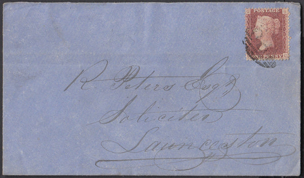 65649 - '064' 3HOS NUMERAL OF LEWDOWN (DEVON)/PL/175(BG)(SG43). Envelope to Launceston with 1d pl. 175...