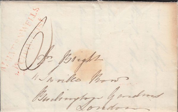65740 - 1830 WORCS/MALVERN PENNY POST(WO508). Entire Malvern to London with...