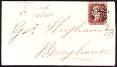 65780 - LEEDS/'ELLAND PENNY POST' HAND STAMP ON 1842 COVER. 1842 letter from Elland Leeds to Brighouse with fou...