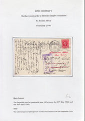 66056 - KGV POSTCARD RATES 1916-1936. Four postcards showi...