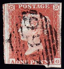 66234 - PL.137 (AG)(SG8)/MISSING IMPRIMATUR LETTERING. Used 1852 1d pl.137 (SG8)