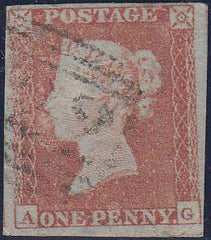 66253 - 1D Pl.151 (AG)(SG 9). Good used 1852 1d pl. 151 le...
