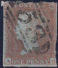 66263 - 1D PL.152 (AG)(SG 8a VERY BLUED PAPER). Used 1852 ...