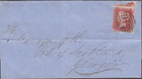 66676 1857 DIE 2 1D PL.33 ROSE-RED ON WHITE PAPER (SG40)(CF) ON COVER MARLBOROUGH TO GLASGOW.