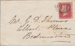 66734 - BRISTOL/PL.61(KK)(SG40). 1859 envelope, used local...
