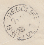 66734 - BRISTOL/PL.61(KK)(SG40). 1859 envelope, used local...