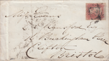 66752 - 'BRISTOL IN' DATE STAMP ON 1856 COVER. Envelope Melksham to Bristol with SG...