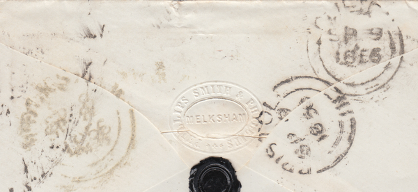 66752 - 'BRISTOL IN' DATE STAMP ON 1856 COVER. Envelope Melksham to Bristol with SG...