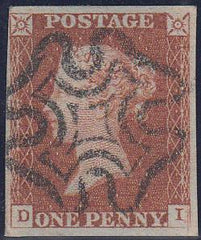 66772 - 1842 1d pl.27(DI)(SG 8). Good to fine used lettere...