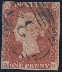 66803 - 1846 1d pl.69 (AG)(SG 8). Good used with four clos...