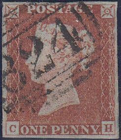 66812 - PL.41 (CH)(SG8). 1843 1d pl. 41 good used lettered...