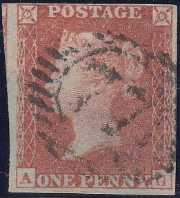 66844 - 1853 PL.161 (AG)(SG 8). Lettered AG, four margins,...