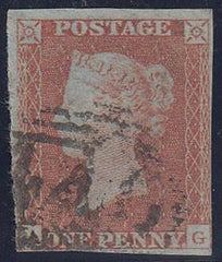 66862 - PL.168 (AG)(SG8)/MISSING IMPRIMATUR LETTERING. Good used 1853 1d