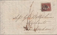 67018 - 1852 MAIL MANCHESTER TO AMSTERDAM. Letter Manchester to a mer...