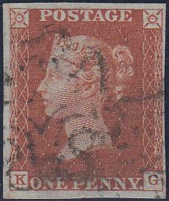 67038 - PL.41 (KG)(SG8). 1843 1d pl.41 good used lettered ...