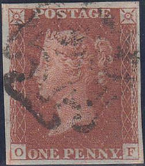67044 - PL.41 (OF)(SG8). Fine used 1843 1d pl.41 (SG8) lettered OF