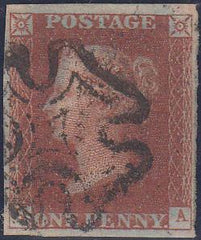 67053 - PL.41 (QA)(SG8). 1843 1d pl.41 good used lettered ...