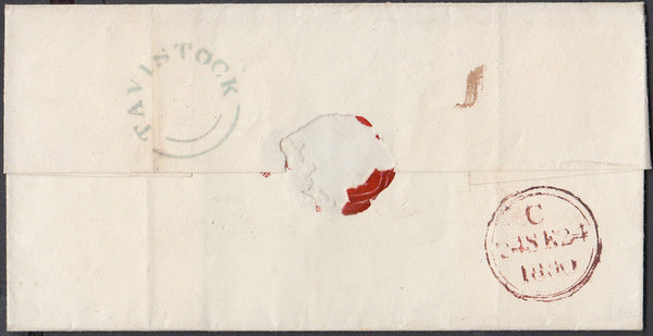 67185 - 1830 DEVON/'TAVISTOCK' UDC (DN1327). Wrapper Tavistock to London with fine ...