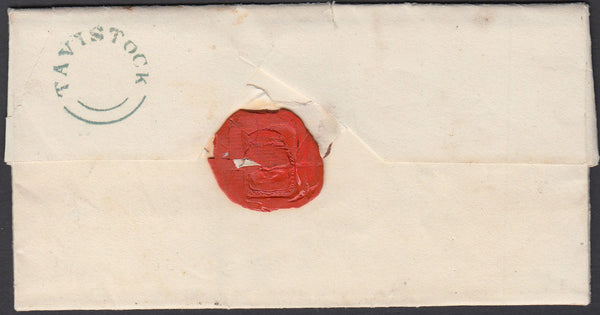 67196 - DEVON. 1829 letter Tavistock to Plymouth dated 21s...