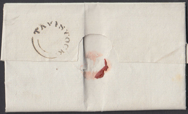 67203 - DEVON. 1833 entire with enclosed receipt with embo...