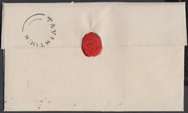 67207 - DEVON. 1834 letter Tavistock to Bagshot dated Marc...