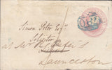 67303 - 849 1D PINK ENVELOPE CANCELLED '780' NUMERAL OF TAVISTOCK IN BLUE. Fine 1d pink