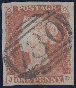 67307 - 1846 1d pl. 66 (JD) (SG8).Fine used with fine marg...