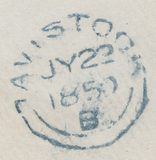 67309 - DARK BLUE '780 'NUMERAL OF TAVISTOCK ON COVER (SPEC B1xb).