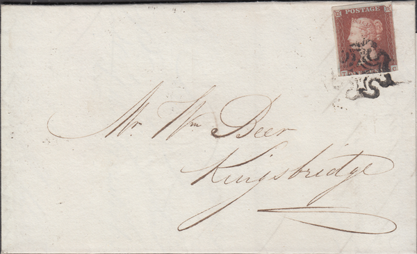67311 1841 TAVISTOCK MALTESE CROSS.  Letter with invoice from the...