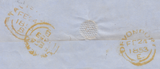 67328 - YELLOW BACKSTAMP/1D Pl. 158 (SG8)(TF). 1853 letter...