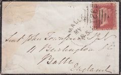 67406 - MALLOW SPOON IRISH TYPE (RA41). 1858 mourning envelope Mallow ...