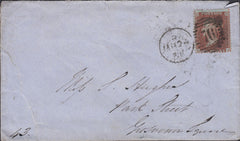 67407 - DIE 2 PLATE 22 LARGE CROWN 14 (SG29) USED ON COVER...