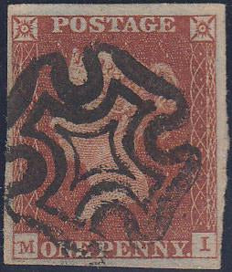 67461 1843 1D Pl.36 (SG8)(MI).