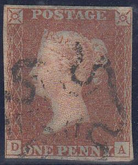 67657 - 1841 1d pl.16 lettered DA (SG8). Good used with fo...