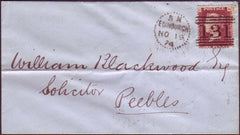 67756 - EDINBURGH DOTTED CIRCLE (RA10)/PLATE 168 (MH). 1874 envelope to P...