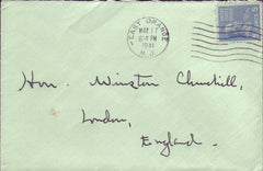 67818 - MAIL TO WINSTON CHURCHILL. 1941 envelope East Oran...