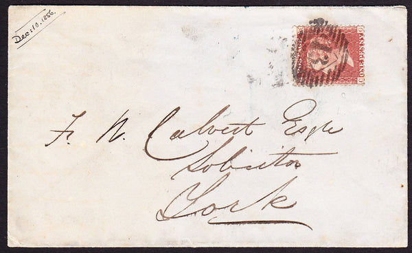 67857 - 1856 DIE 2 1D PL.27 BLUED PAPER INVERTED WATE...