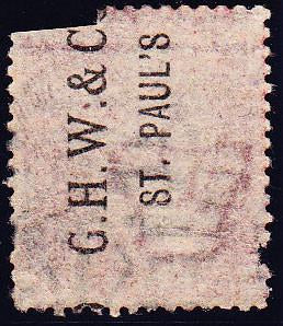 68219 "G.H.W. and CO/ST PAUL'S" PROTECTIVE UNDERPRINT READING UPWARDS (SPEC PP219).